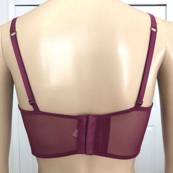 Victoria’s Secret Very Sexy Balconette Velvet Burgundy Bra - Picture 6 of 8